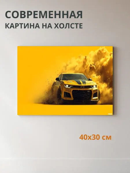 DZiVA Картина на холсте Автомобильный спорт 40x30 см