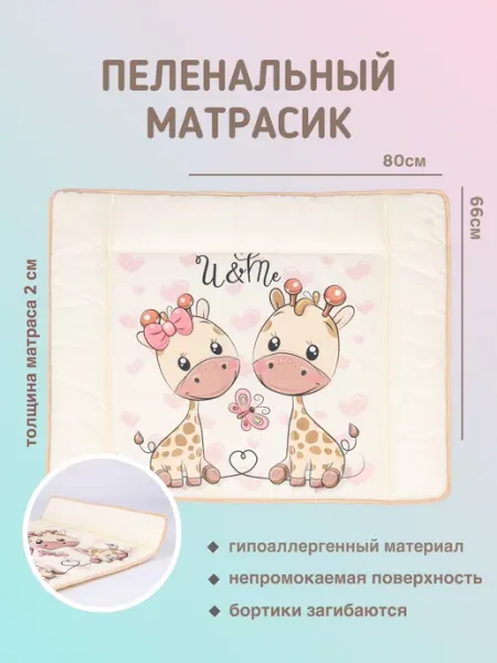 Amore mio. Матрасик для пеленального столика 80х66