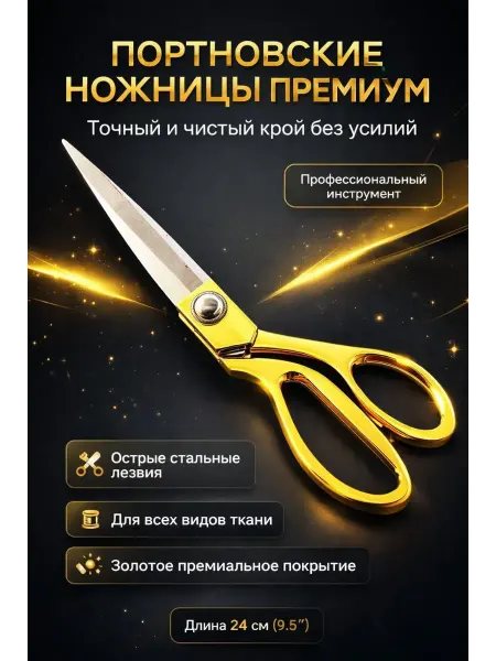 ХАЙР Ножницы портновские для шитья и кроя профессиональные