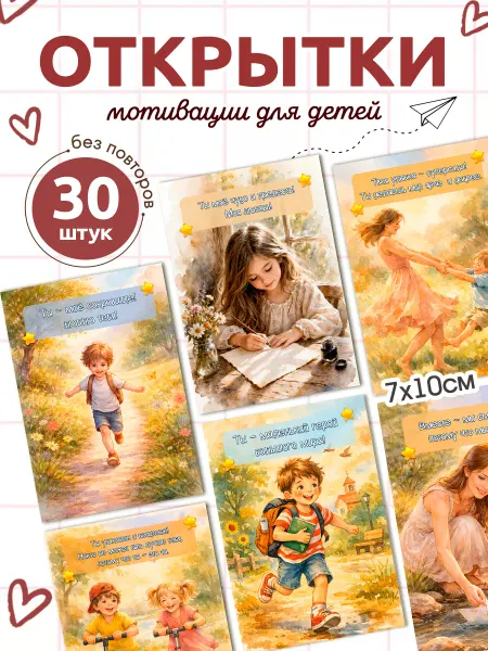 Pank.serg Мини открытки для детей мотивационные