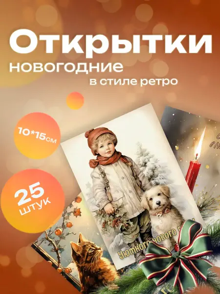 ТипоБереста Новогодние открытки ретро с пожеланиями