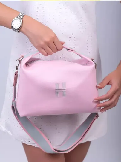 Сумка косметичка, с ремнем, маленькая, тканевая, Hermes