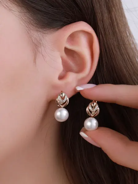 Fancy Lady серьги бижутерия с жемчугом и камнями
