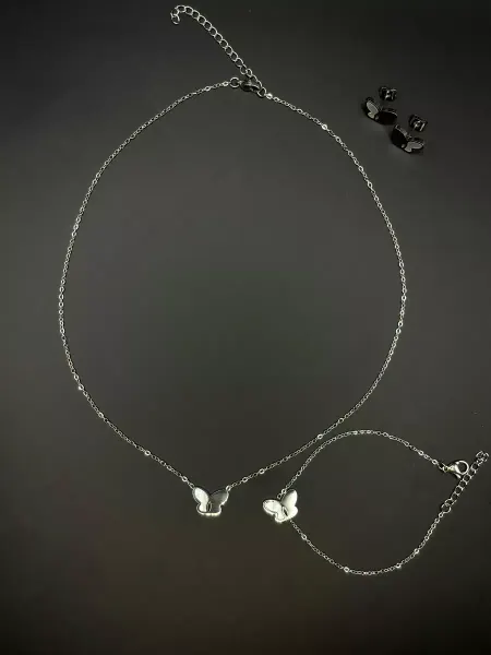 Jasmine jewelry Набор бижутерии с бабочками и перламутром