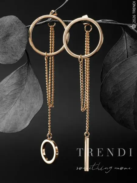 Trendi Массивные серьги длинные металлические висячие вечерние