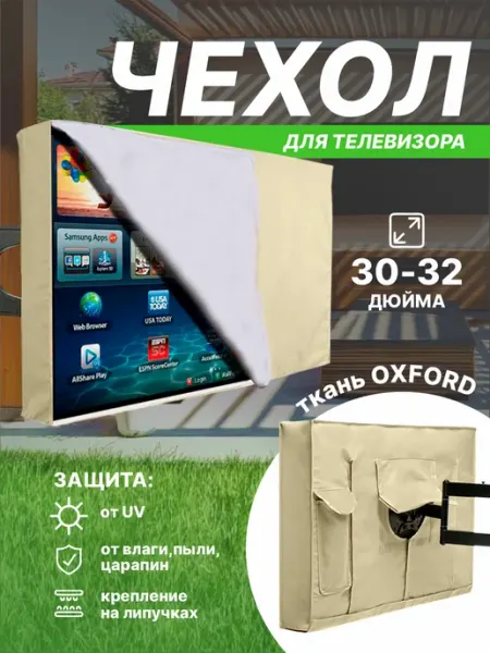 SaveHome Чехол для телевизора 32 дюйма водонепроницаемый от пыли