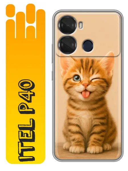 360skin Чехол на Itel P40 котенок (женский)