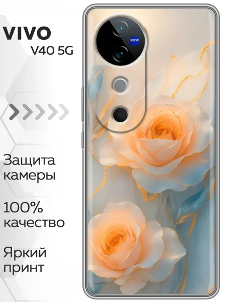 Marketclub Чехол на Vivo V40 5G женский с цветами