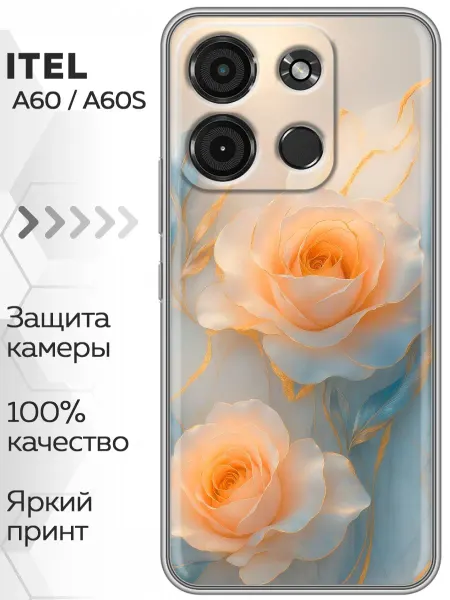 Marketclub Чехол на Itel A60, A60s женский с цветами