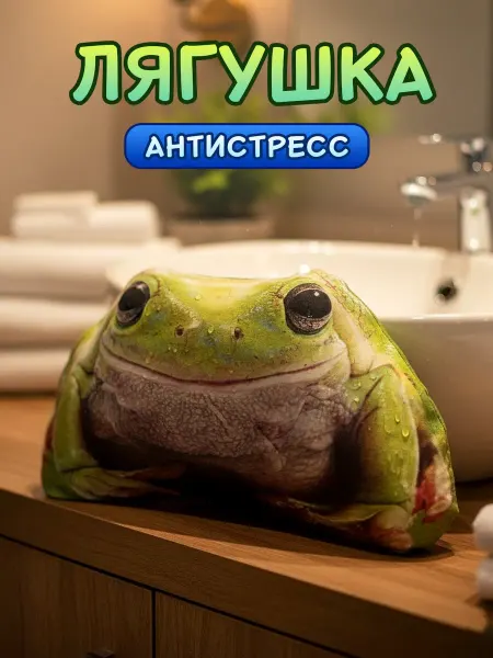 Нескучные вещи Подушка игрушка антистресс Лягушка