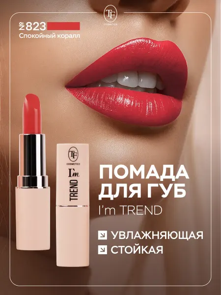 TF COSMETICS Помада для губ увлажняющая стойкая, тон 823