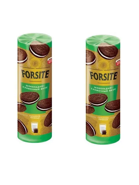 Forsite Печенье сахарное с шоколадно-сливочным вкусом, 220 г, 2 шт