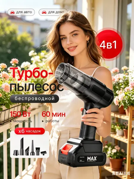 Horsun Пылесос для автомобиля беспроводной мощный