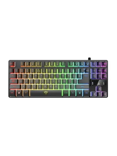 Игровая проводная мембранная клавиатура Trust GXT 833 Thado TKL, Led, 87Key