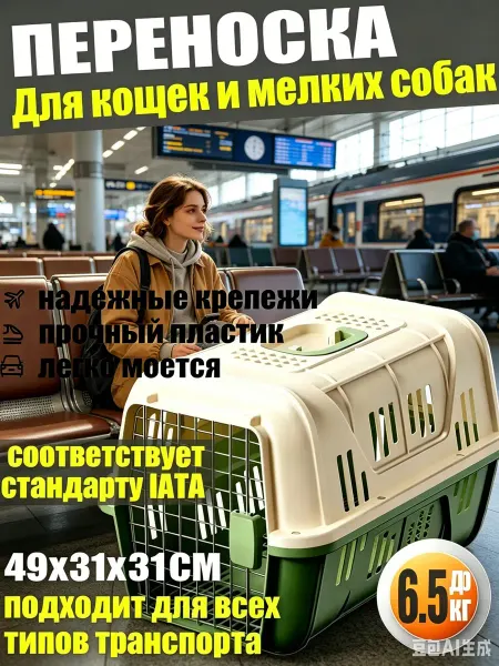 Клетка-переноска для кошек и собак с вентиляцией