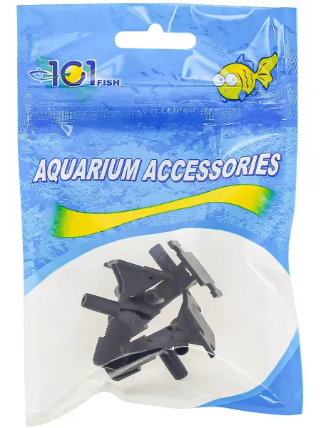 101FISH Краник воздушный пластиковый черный уп 3 шт