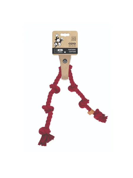 Игрушка для собак COTO перетяжка-канат красная, 105 см