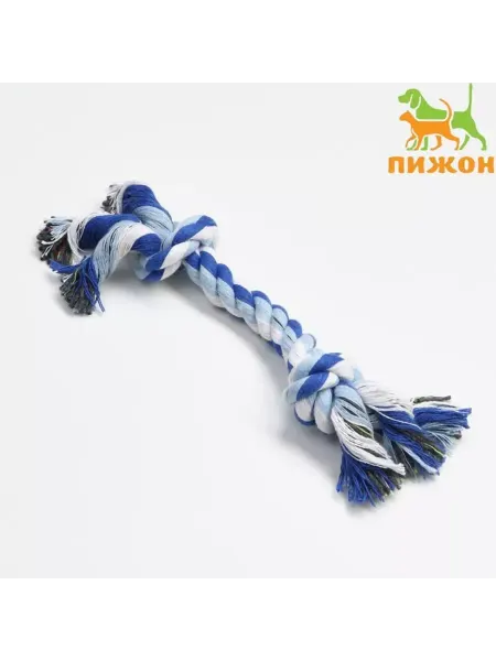 Пижон Канатная игрушка "2 узла", средняя, микс цветов, 24 см