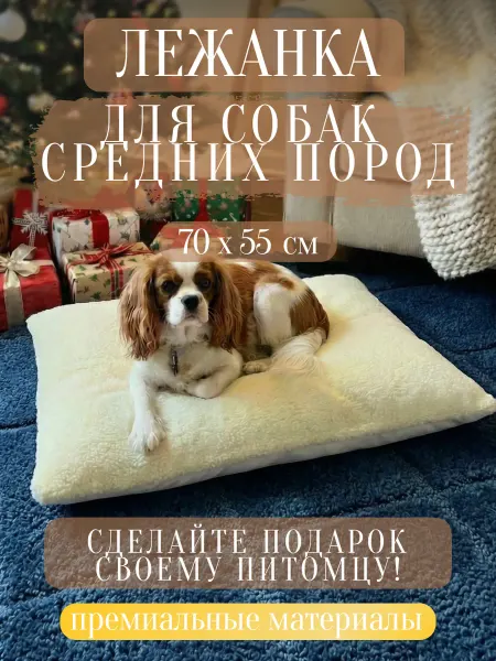 АМАТО фабрика товаров для животных Лежанка матрас для собак крупных и средних пород 70 х 55 см