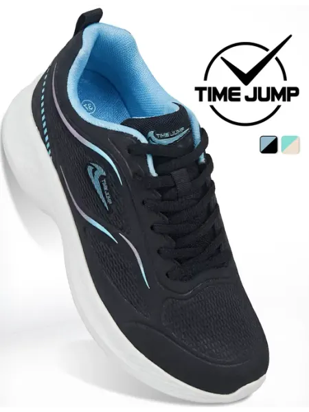 TimeJump Кроссовки женские черные для фитнеса и зала дышащие