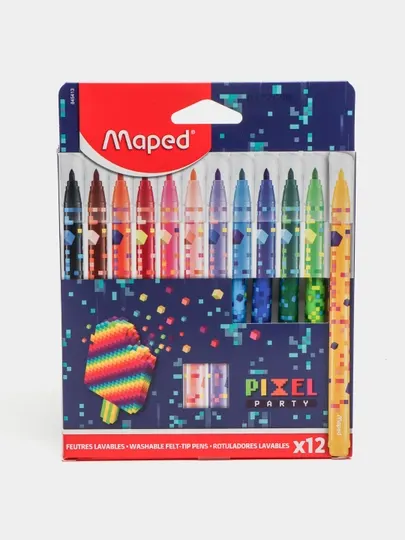 Фломастеры Pixel Party X12 Cardboard Box Maped 845413