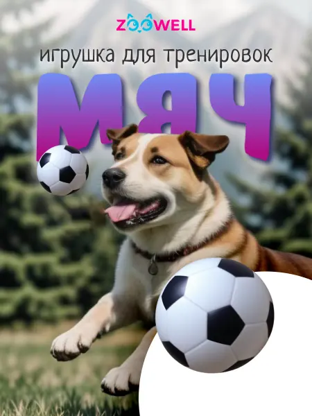 Zoowell Резиновая игрушка мяч для дрессировки собак