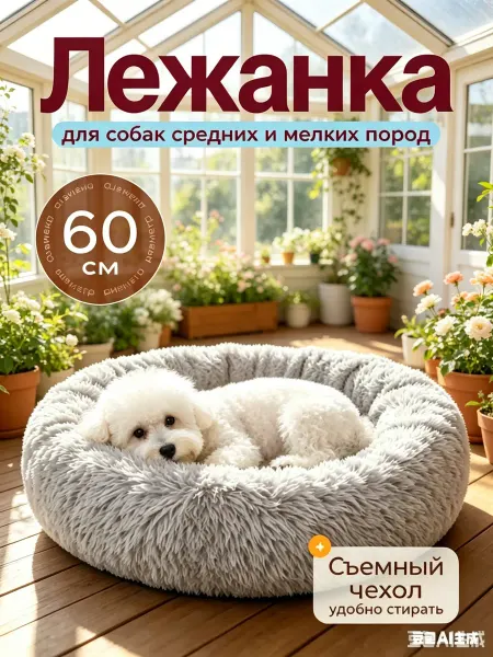 Мягкая лежанка для собак, комфортный сон дома