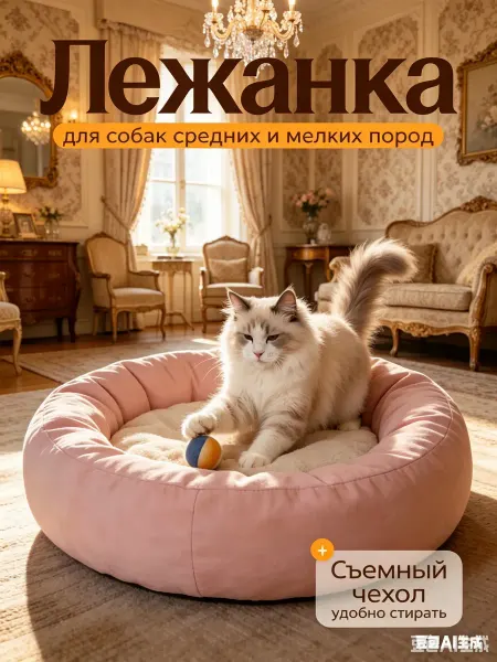 Мягкая лежанка для кошек и котят