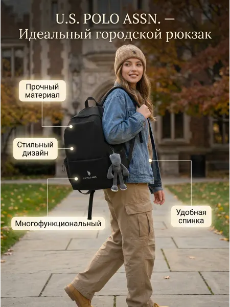 Рюкзак черный спортивный для подростка