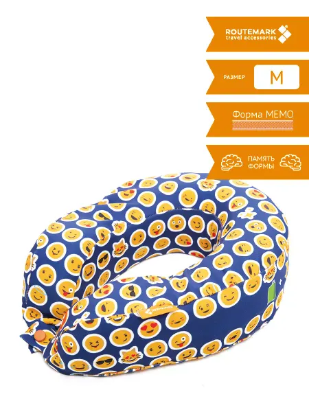 ROUTEMARK Подушка для путешествий Мемо Комфорт Emoji Эмоджи