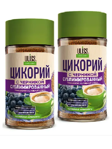 ULISS Цикорий сублимированный с черникой 85 г.*2шт