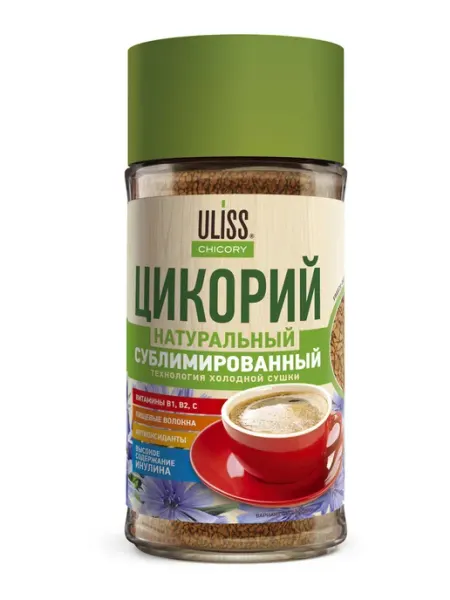 ULISS Цикорий сублимированный 85 г, стеклянная банка
