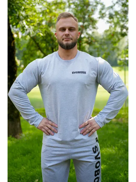 FREEDOM CREW Лонгслив спортивный с вышивкой "SVOBODA"