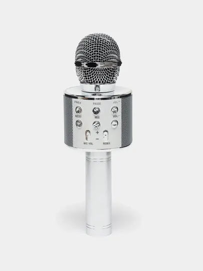 Микрофон караоке, детский, с беспроводным Bluetooth WS 858, колонка с микрофоном