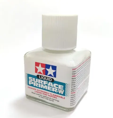 Грунтовка жидкая (белая) для пластика, металла, дерева. Tamiya Liguid Surface Primer, 40 мл, 87096