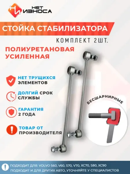 Стойки стабилизатора усиленные полиуретановые подвески для машины, автозапчасти NL242-2 Volvo S60, V60, S70, V70, XC70, S80, XC90
