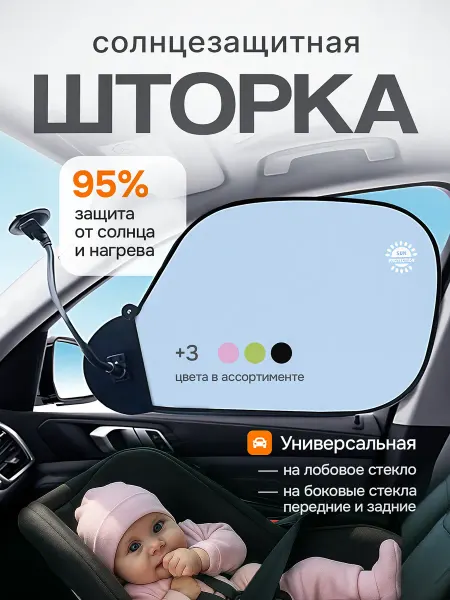 КУЮ Автошторка от солнца на боковое стекло