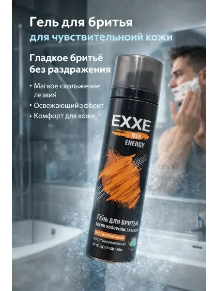 Ами88 Гель-пена для бритья мужской для чувствительной кожи