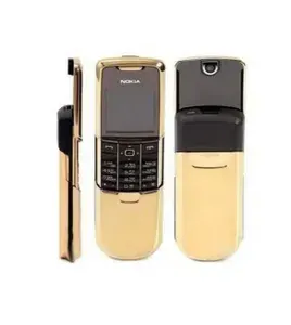 Nokia Мобильный телефон Кнопочный мобильный телефон Nokia 8800 carbon-arte слайдер с большими кнопками и громким динамиком в стильном корпусе, золотой