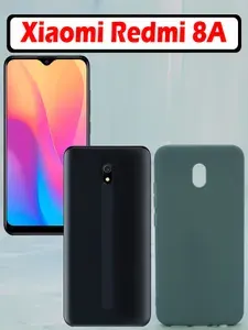 Чехол накладка для Xiaomi Redmi 8A Бирюзовый,силикон