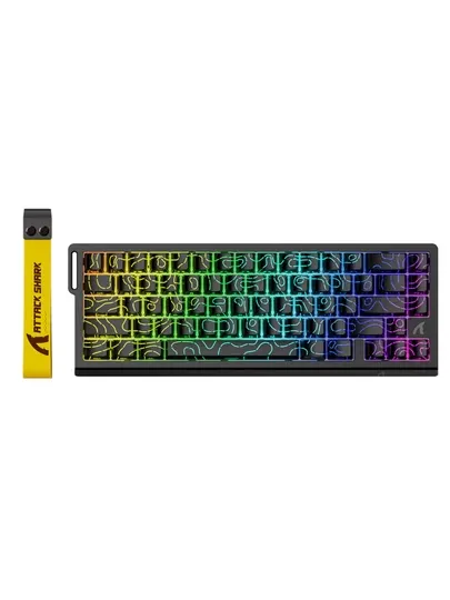 Игровая магнитная клавиатура 8K, AttackSharkX68HE, с RGB подсветкой