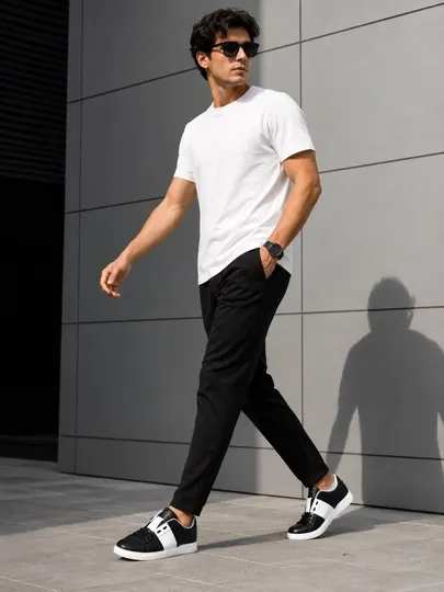 Мужские кеды, черно белые, повседневные кроссовки, спортивная обувь sneaker