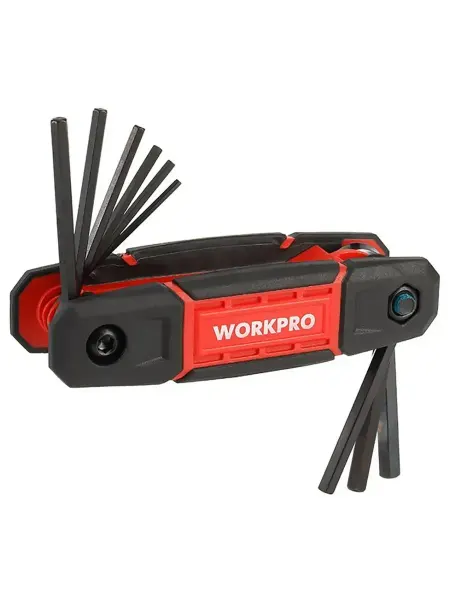 WORKPRO Набор ключей шестигранных складных 9шт дюймовых WP222029
