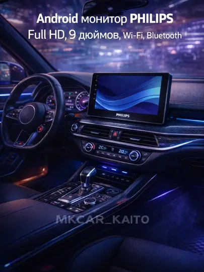 Android монитор PHILIPS Full HD, 9 дюймов, Wi-Fi, Bluetooth