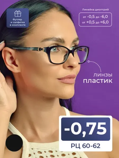 Famiagio Очки для зрения-дали РЦ 60-62 (-0.75) с футляром
