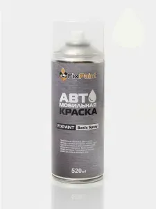 Краска MITSUBISHI LANCER 9, код W83, INNSBRUCK WHITE, автомобильная эмаль FixPaint Spray в аэрозольном баллончике 520 мл