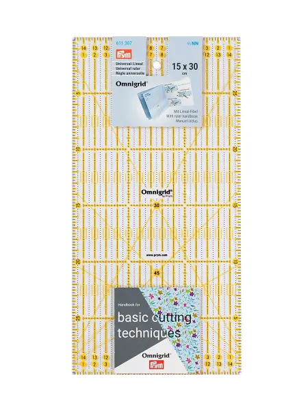 Prym Линейка универсальная Omnigrid пластиковая 15 х 30 см