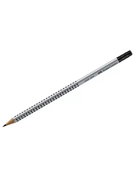 Faber-Castell Чернографитный карандаш с ластиком Grip 2001. Серый. B