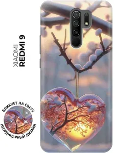 Силиконовый чехол на Xiaomi Redmi 9 с принтом "Ледяное сердце"