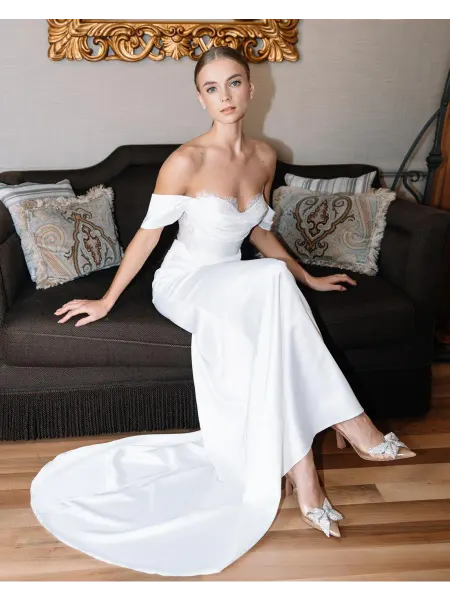 7DRESSES Свадебный с корсетом и юбкой рыбкой со шлейфом